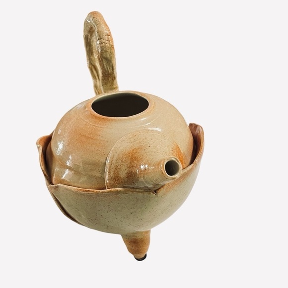 Handmade Ceramic Teapot – Rustic Glazed Pottery, Unique Artisan Design - Picture 3 of 13